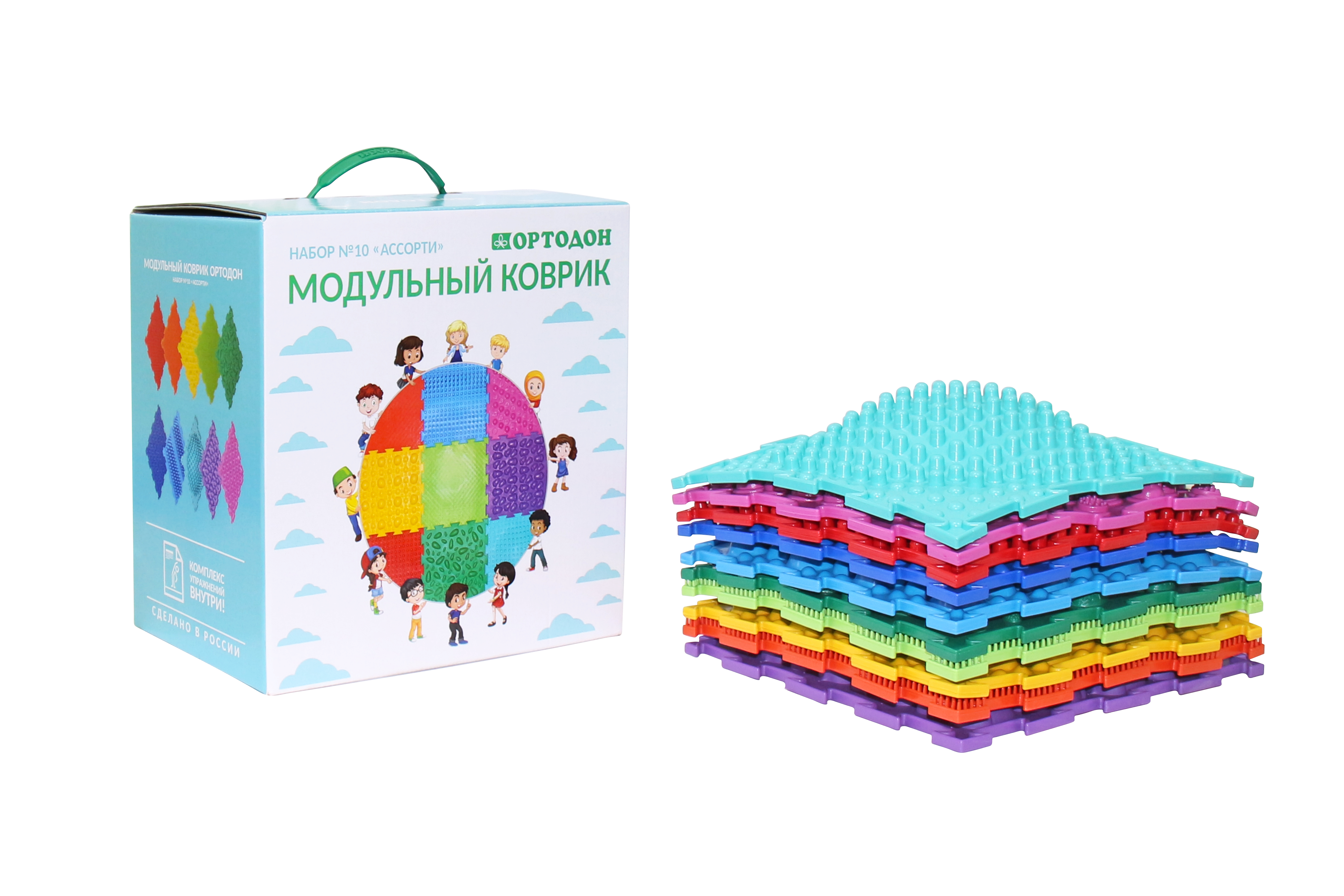 Массажные коврики Ортодон «Ассорти», 10 пазлов